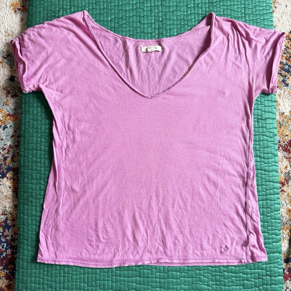 Vintage Aerie XL Lilac Purple Short Sleeve Baby Tee Shirt Soft Sexy Y2K 2010s